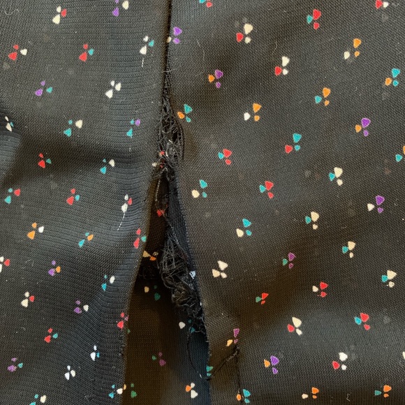 80s sheer patterned office dress so cute 7/8 - Picture 3 of 4